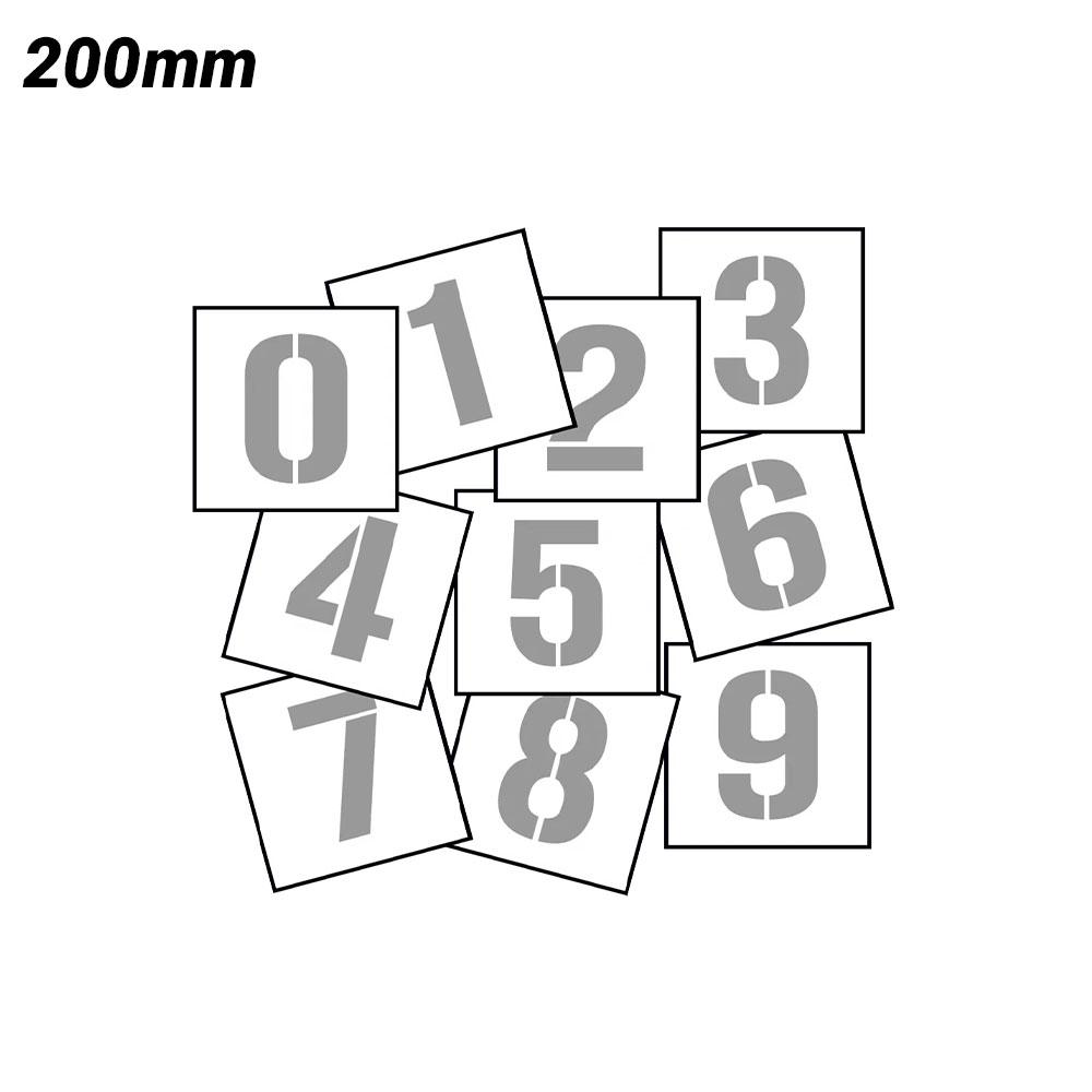 Uniform Safety Signs STO920 200mm Polypropylene Alphabet 0-9 Stencil – image 1