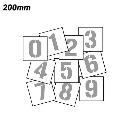 Uniform Safety Signs STO920 200mm Polypropylene Alphabet 0-9 Stencil