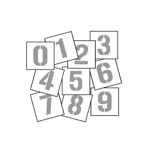 Uniform Safety Signs STO920 200mm Polypropylene Alphabet 0-9 Stencil – image 2