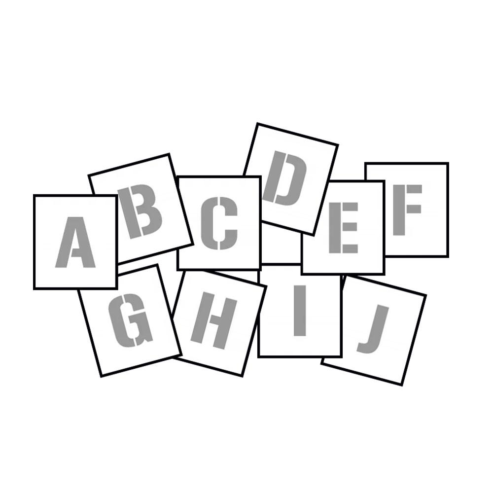 Uniform Safety Signs STA215 150mm Polypropylene Alphabet A-Z Stencil – image 2