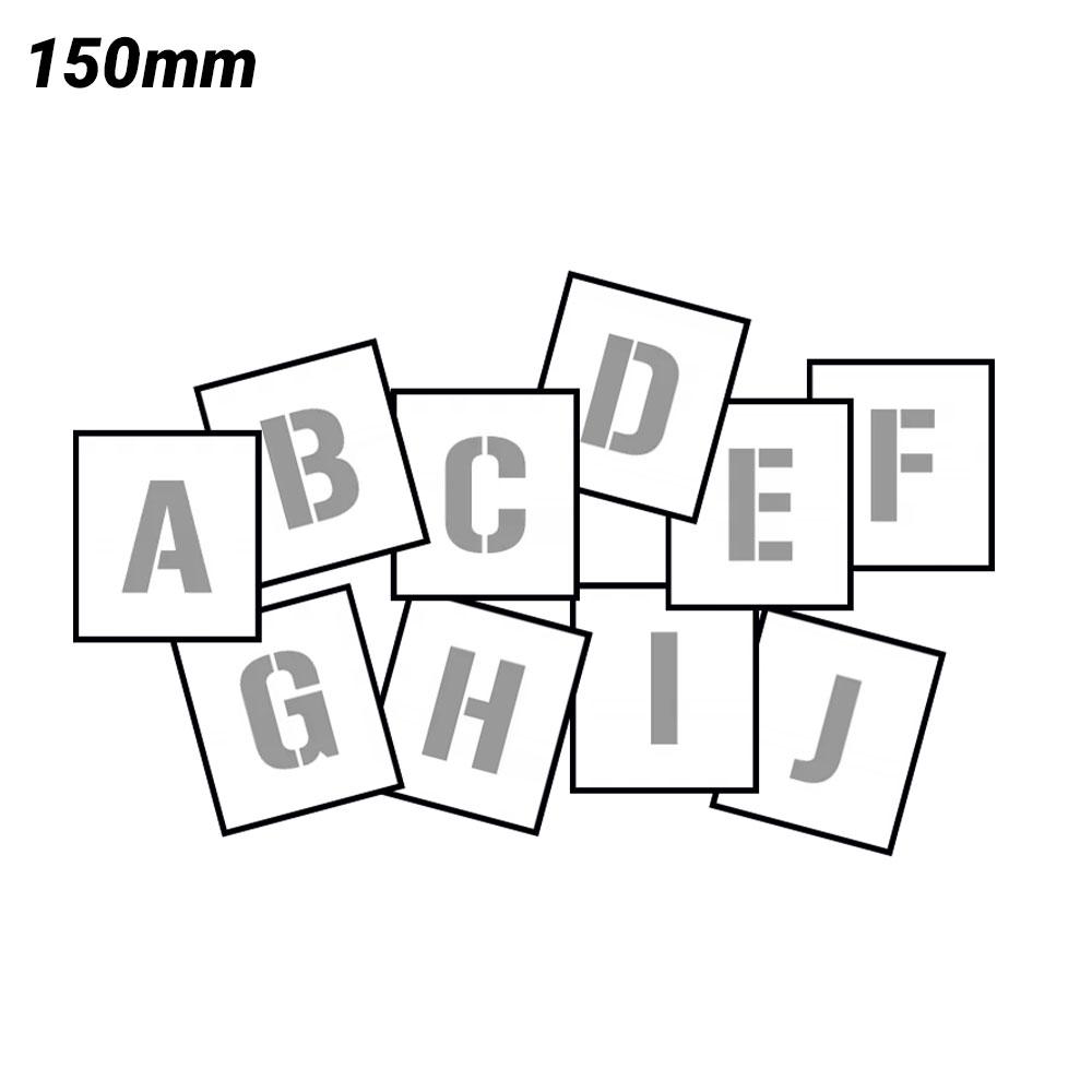 Uniform Safety Signs STA215 150mm Polypropylene Alphabet A-Z Stencil – image 1