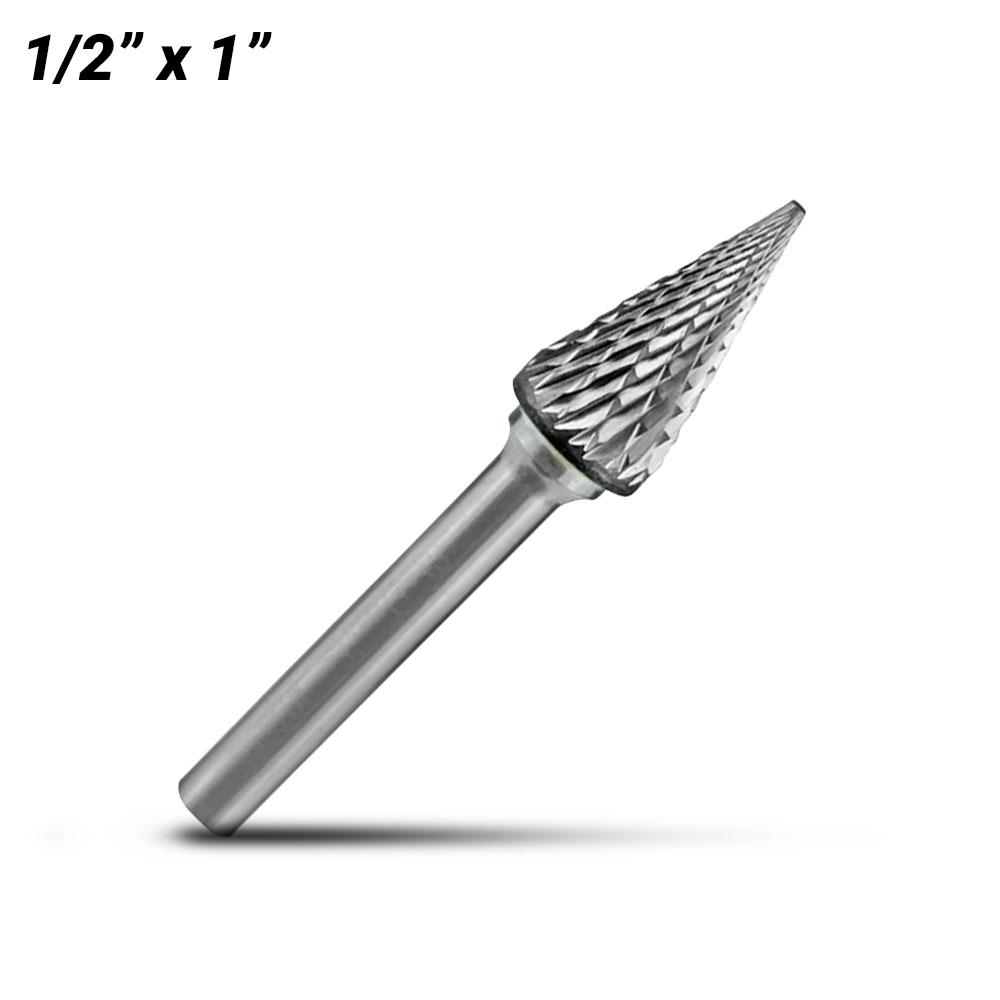 Holemaker CB-SM5 1/2" x 1" Cone Shape Carbide Burr – image 1