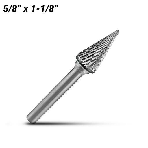 Holemaker CB-SM6 5/8" x 1-1/8" Cone Shape Carbide Burr