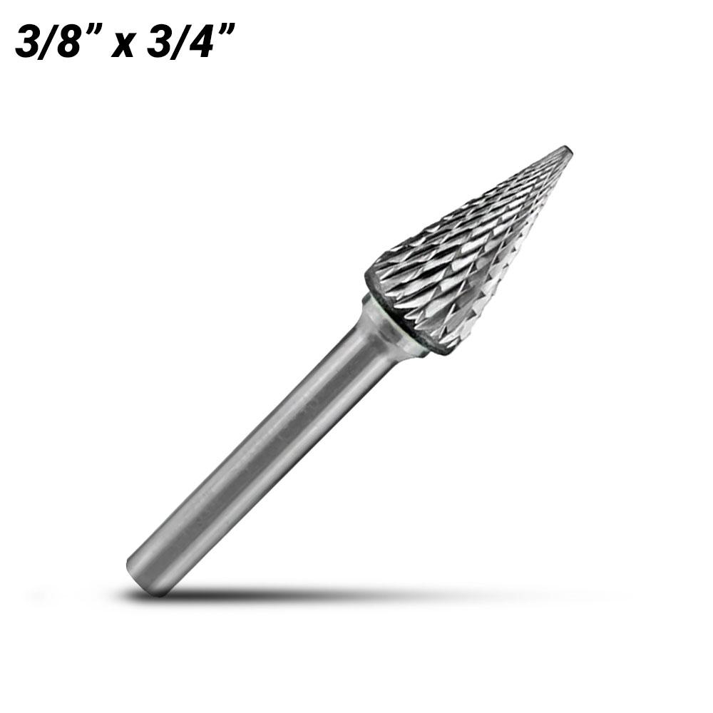 Holemaker CB-SM4 3/8" x 3/4" Cone Shape Carbide Burr – image 1