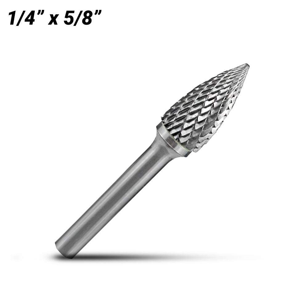 Holemaker CB-SG1 1/4" x 5/8" Tree Shape Pointed Carbide Burr – image 1