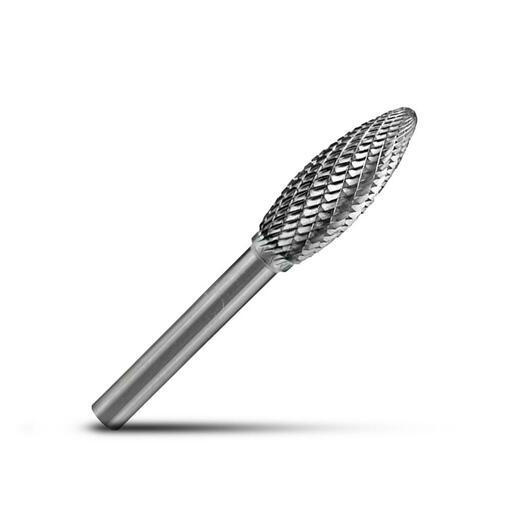 Holemaker CB-SH5 1/2" x 1-1/4" Flame Shape Carbide Burr – image 2