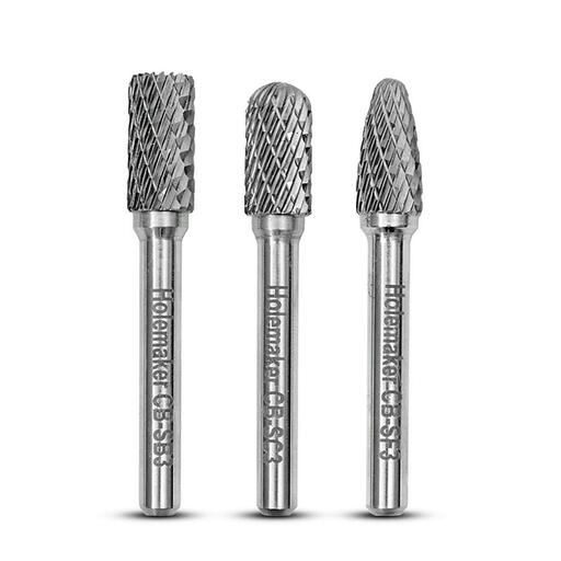 Holemaker CB-SET-03 3pce 3/8" Carbide Burr Set – image 2