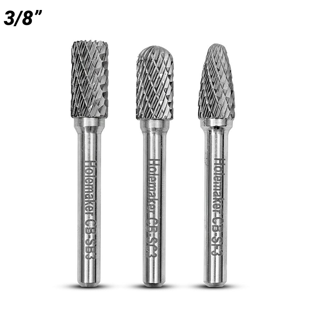 Holemaker CB-SET-03 3pce 3/8" Carbide Burr Set – image 1