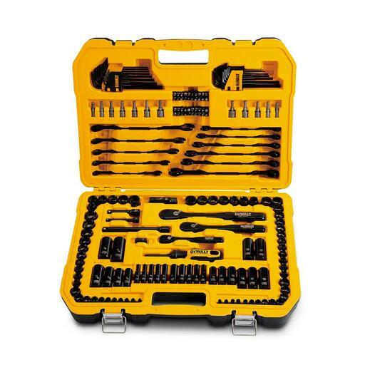 DeWalt DWMT45184-1 184pce 1/4", 3/8" & 1/2" Drive Metric/SAE Black Chrome Mechanics Socket Set – image 4