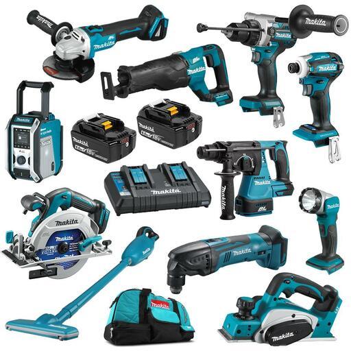 Makita DLX1120GX1 18V 6.0Ah Li-ion LXT Cordless11pce Combo Kit Including Brushless