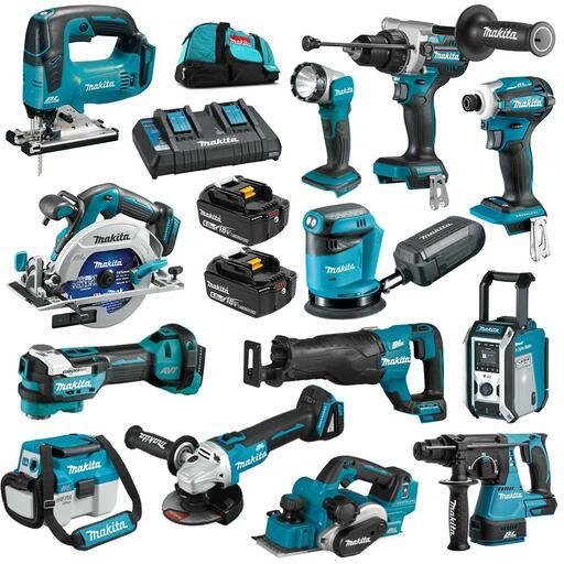 Makita DLX1302GX1 18V 6.0Ah Liion LXT Cordless 13pce Combo Kit