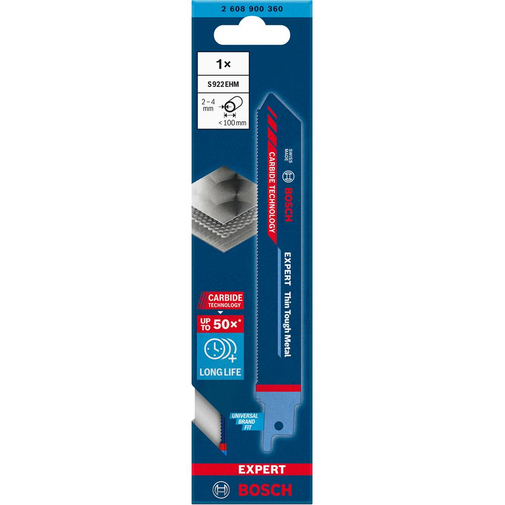 Bosch 2.608.900.360 EXPERT Thin Tough Metal S 922 EHM 150mm Reciprocating Saw Blade – image 7
