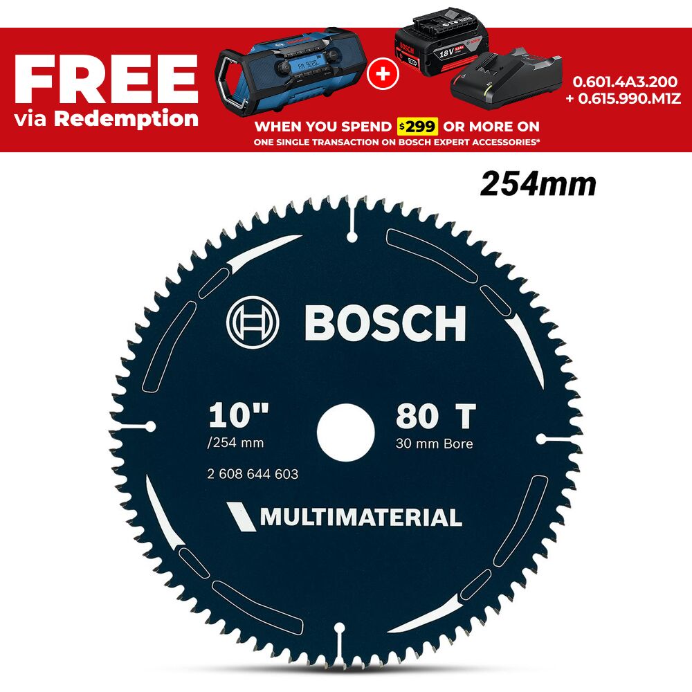 Bosch MM B 254X30-80 (2.608.644.603) EXPERT 254mm (10") 80T Multi-Material Circular Saw Blade – image 1