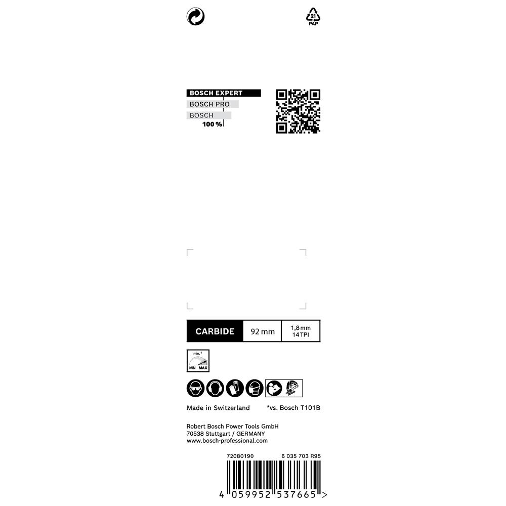 Bosch 2.608.900.542 EXPERT 3-Pack 92mm T128 BHM Laminate Clean Jigsaw Blade – image 8