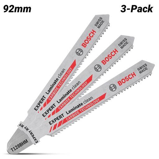 Bosch 2.608.900.542 EXPERT 3-Pack 92mm T128 BHM Laminate Clean Jigsaw Blade – image 2