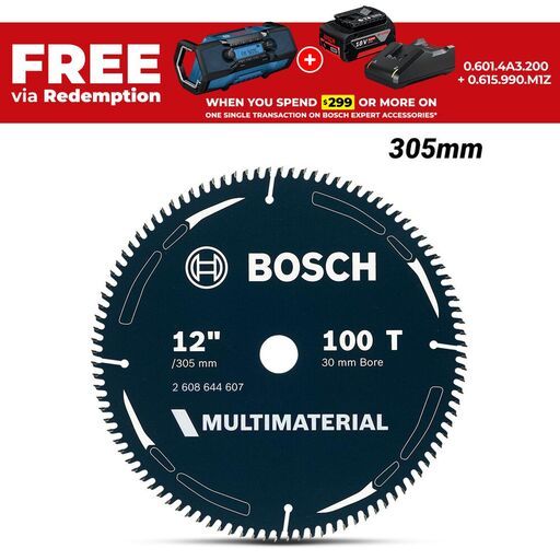Bosch MM B 305X30-100 (2.608.644.607) EXPERT 305mm (12") 100T Multi-Material Circular Saw Blade