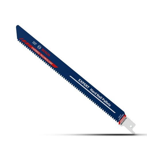 Lama Sega Universale Bosch Expert 'Hard Nail Pallets' S 1122 CHM - Lunghezza 225mm, Per Legno Con Chiodi, Durata Fino A 50 Volte Maggiore