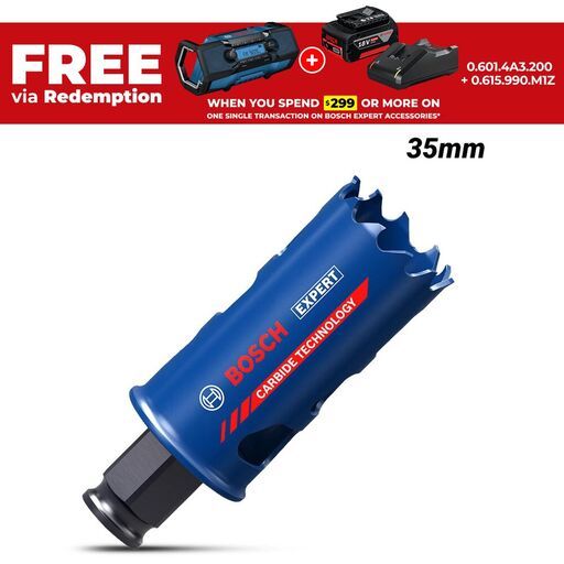 Bosch 2.608.900.423 EXPERT 35mm x 60mm Tough Material Hole Saw