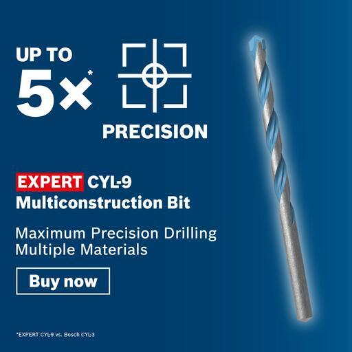 Bosch 2.608.900.577 EXPERT 6.5mm x 60mm x 100mm Hex-9 Multi-Construction Drill Bit – image 6