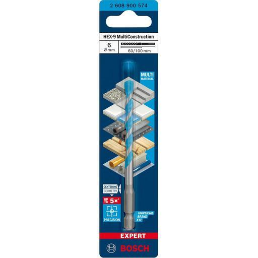 Bosch 2.608.900.574 EXPERT 6mm x 60mm x 100mm Hex-9 Multi-Construction Drill Bit – image 11