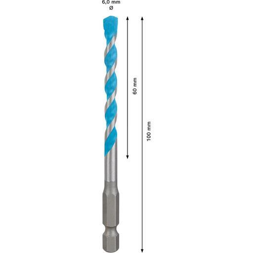 Bosch 2.608.900.574 EXPERT 6mm x 60mm x 100mm Hex-9 Multi-Construction Drill Bit – image 4