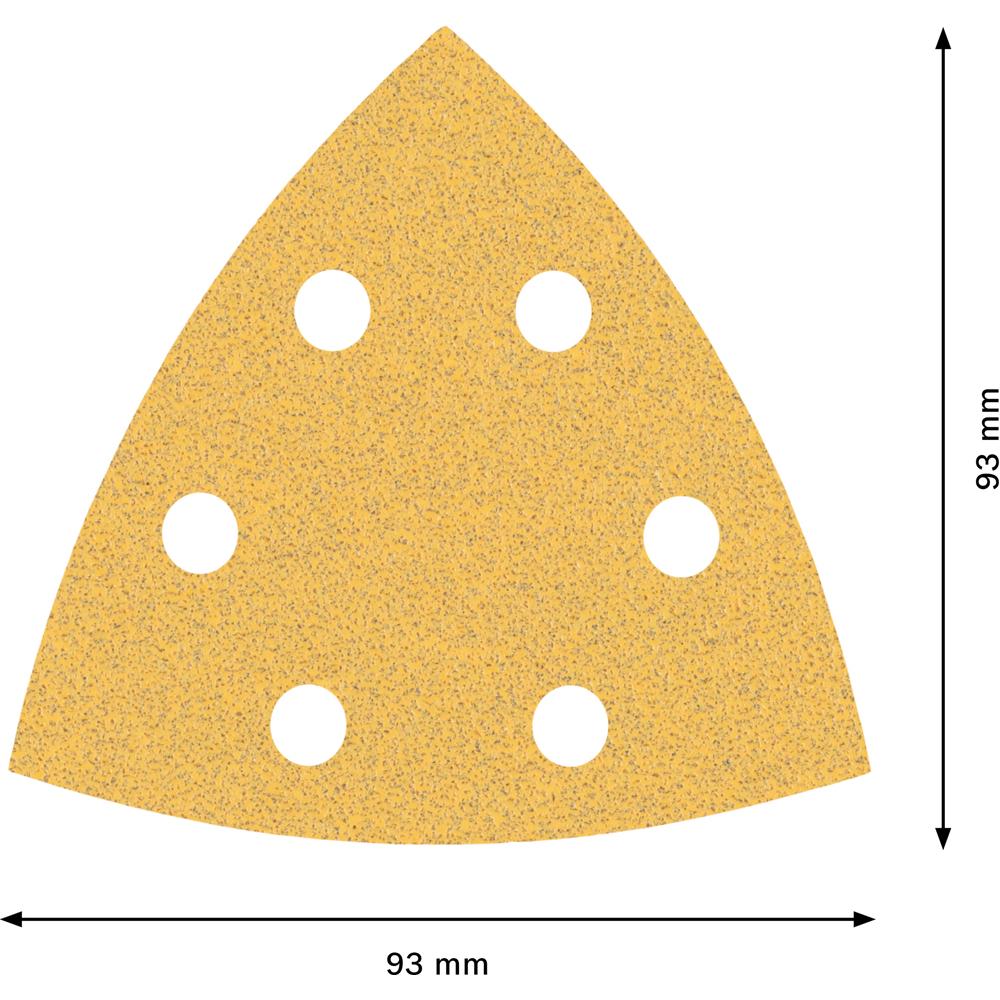 Bosch 2.608.900.825 EXPERT C470 93mm 80 Grit Sandpaper for Delta Sander - 5 Pack  – image 5