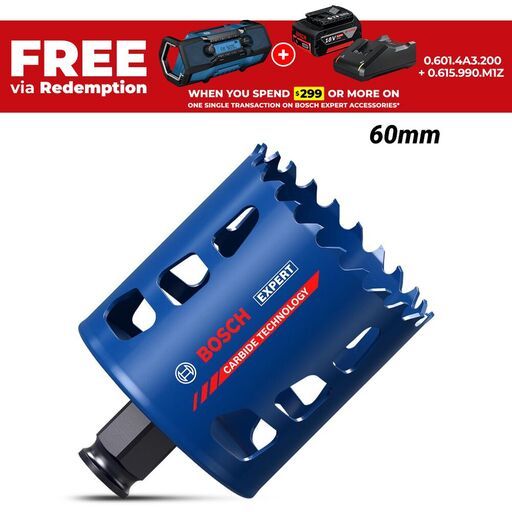Bosch 2.608.900.429 EXPERT 60mm x 60mm Tough Material Hole Saw