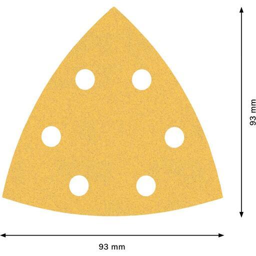 Bosch 2.608.900.827 EXPERT C470 93mm 120 Grit Sandpaper for Delta Sander - 5 Pack – image 5
