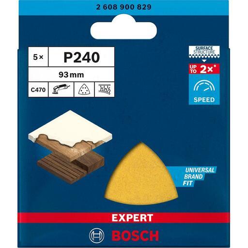 50 feuilles EXPERT C470 93x186 à 8 trous Bosch pour ponceuse - HD Outillage