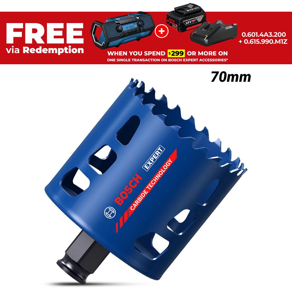 Bosch 2.608.900.434 EXPERT 70mm x 60mm Tough Material Hole Saw – image 1