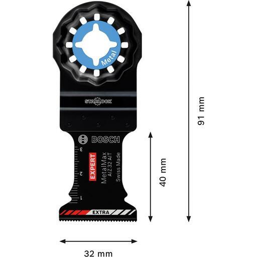 Bosch 2.608.900.014 EXPERT MetalMax AIZ 32 AIT 40mm x 32mm Multi-Tool Blade – image 2