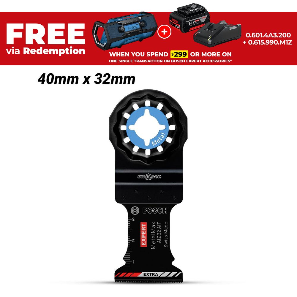 Bosch 2.608.900.014 EXPERT MetalMax AIZ 32 AIT 40mm x 32mm Multi-Tool Blade – image 1