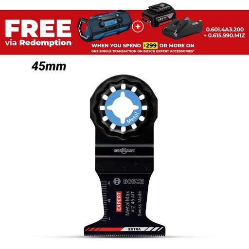 Bosch 2.608.900.018 EXPERT MetalMax AIZ 45 AIT 45mm Multi-Tool Blade