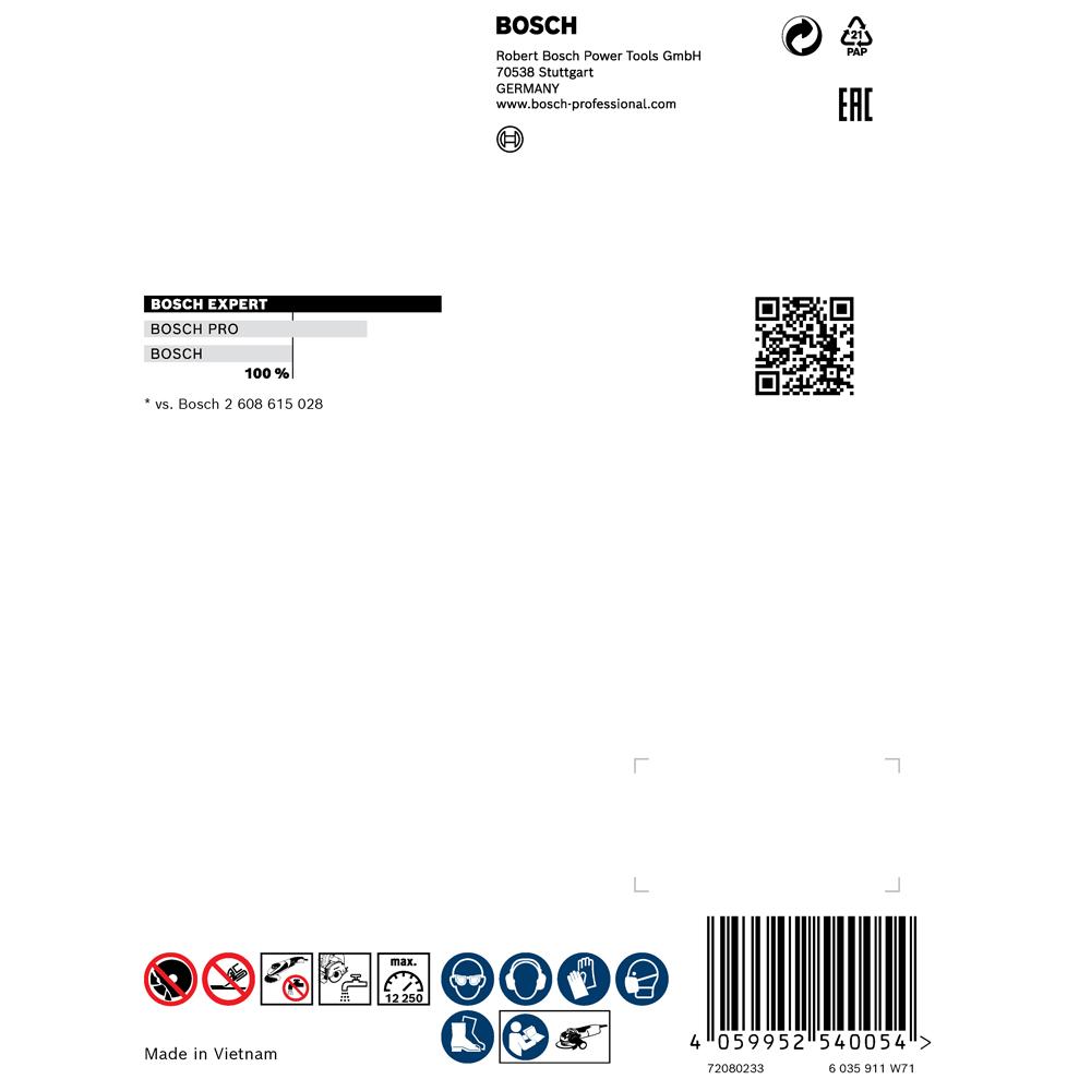 Bosch 2.608.900.670 EXPERT 125mm (5”) MultiMaterial X-LOCK Diamond Cutting Disc – image 8