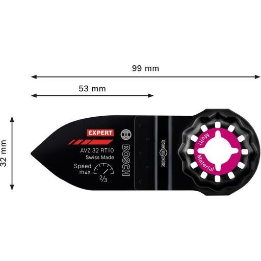 Bosch 2.608.900.039 EXPERT Sanding Finger AVZ 32 RT10 32mm x 50mm Multi-Tool Sanding Plate – image 5