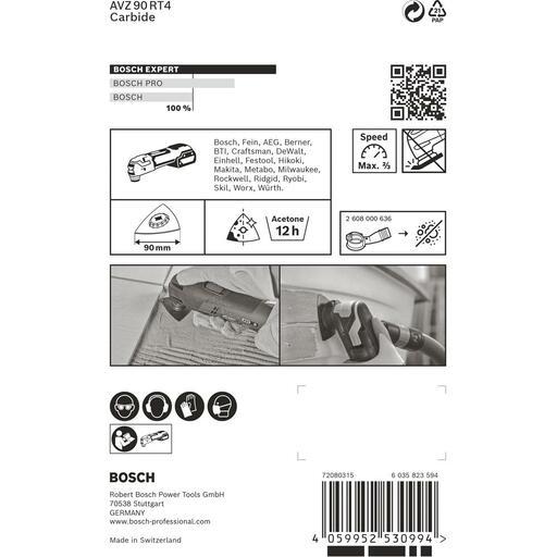 Bosch 2.608.900.047 EXPERT AVZ 90 RT4 90mm 40 Grit Sanding Plate – image 7