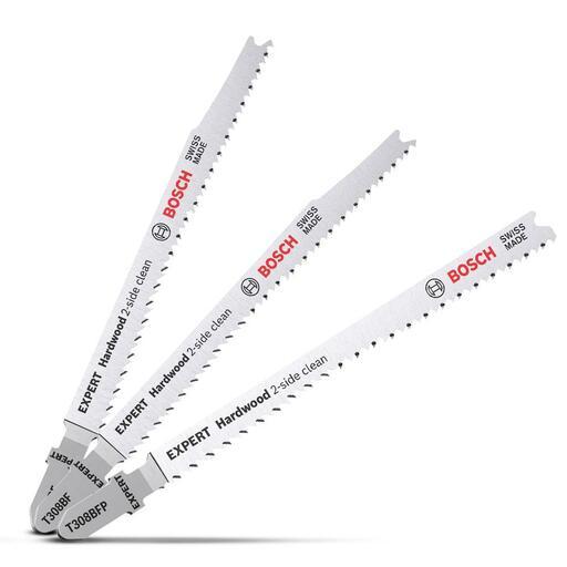 Bosch 2.608.900.549 EXPERT 3-Pack 117mm 13TPI T308BF & T308BFP 2-Side Clean Hardwood Jigsaw Blades – image 10