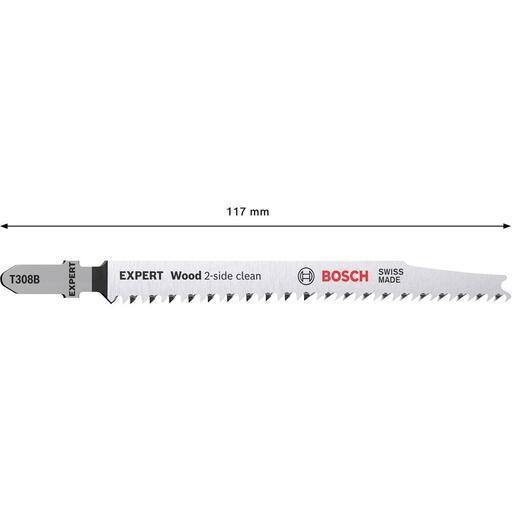 Bosch 2.608.900.550 EXPERT 3-Pack 117mm 12TPI T308B 2-Side Clean Wood Jigsaw Blades – image 5