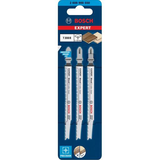 Bosch 2.608.900.550 EXPERT 3-Pack 117mm 12TPI T308B 2-Side Clean Wood Jigsaw Blades – image 7