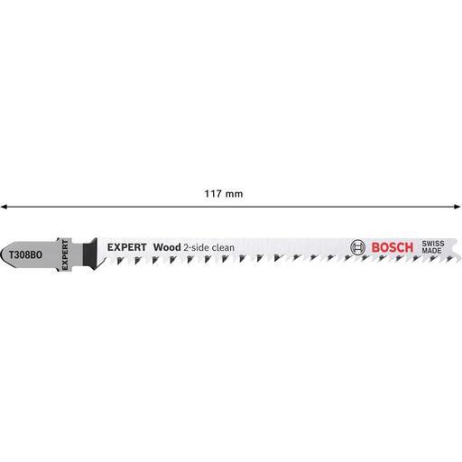 Bosch 2.608.900.554 EXPERT 3-Pack 117mm 12TPI T308BO 2-Side Clean Wood Jigsaw Blades – image 5