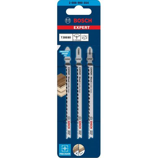 Bosch 2.608.900.554 EXPERT 3-Pack 117mm 12TPI T308BO 2-Side Clean Wood Jigsaw Blades – image 7