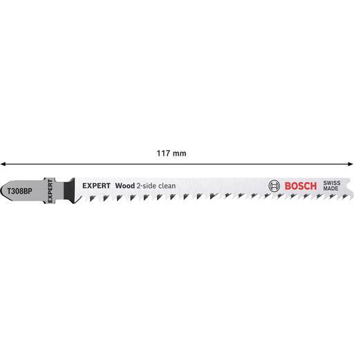 Bosch 2.608.900.557 EXPERT 3-Pack 117mm 12TPI T308BP 2-Side Clean Wood Jigsaw Blades – image 5