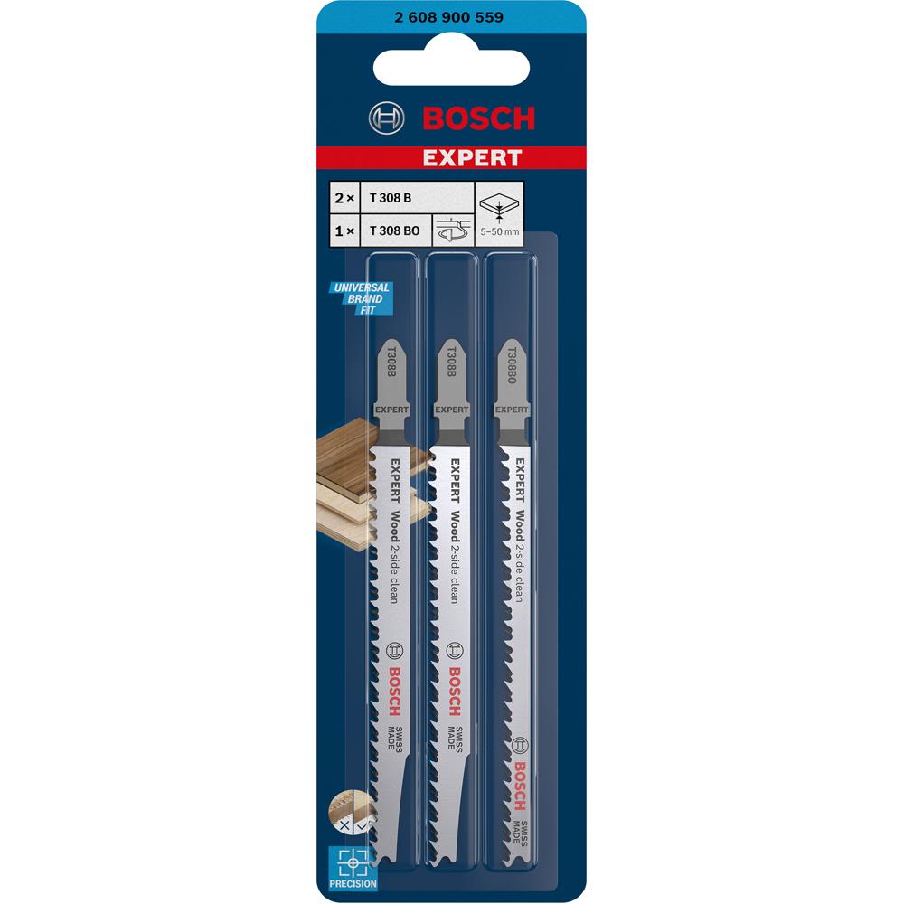 Bosch T308BO 4.5" X 12 TPI Jig Saw Blade – 5-Pack, HCS Extra-Clean For Wood – Curved And Scrolling Cuts In Hardwood, Softwood, Plywood & MDF