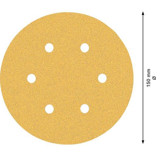 Bosch 2.608.900.815 EXPERT 5Pack 150mm (6”) 80 Grit C470 Sandpaper