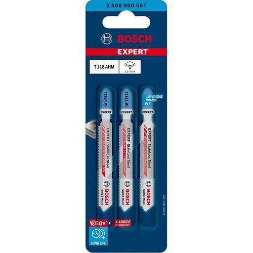 Bosch 2.608.900.561 EXPERT 3-Pack 83mm 23TPI AHM Stainless Steel Jigsaw Blades – image 6