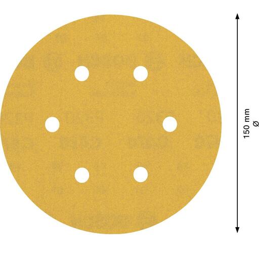 Bosch 2.608.900.820 EXPERT 5-Pack 150mm (6”) 320 Grit C470 Sandpaper Sanding Disc – image 5