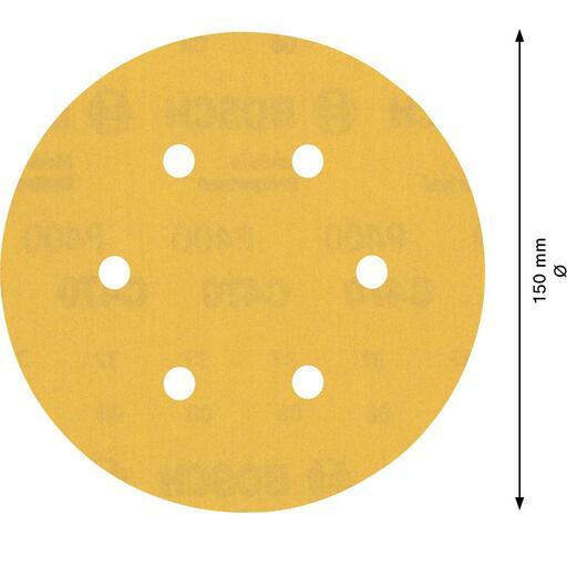 Bosch 2.608.900.821 EXPERT 5-Pack 150mm (6”) 400 Grit C470 Sandpaper Sanding Disc – image 5