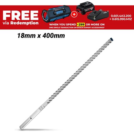 Bosch 2.608.900.222 EXPERT 18mm x 400mm x 540mm SDS MAX-8X Hammer Drill Bit