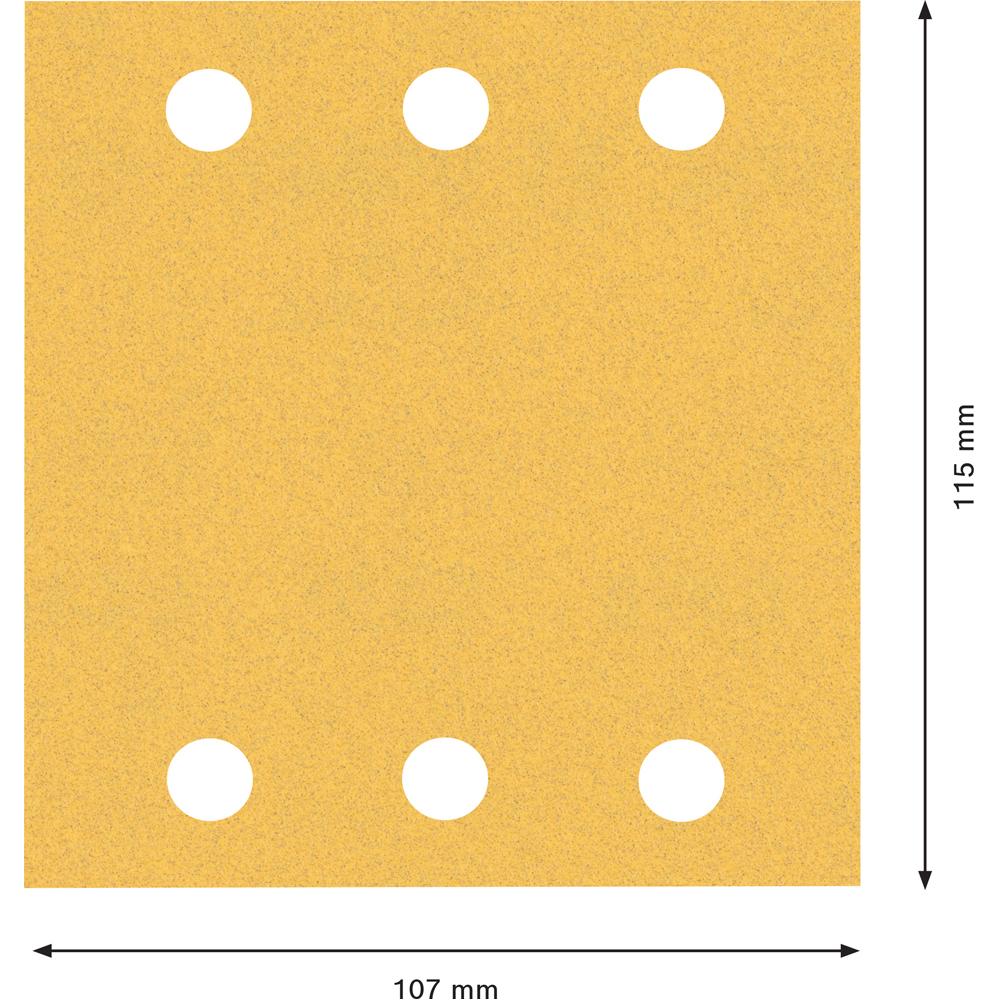 Bosch 2.608.900.893 EXPERT 10-Pack 115mm x 107mm 120 Grit C470 Sanding Paper  – image 5