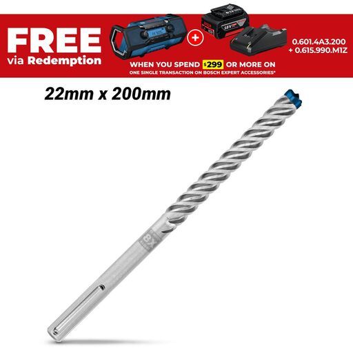 Bosch 2.608.900.233 EXPERT 22mm x 200mm x 320mm SDS MAX-8X Hammer Drill Bit